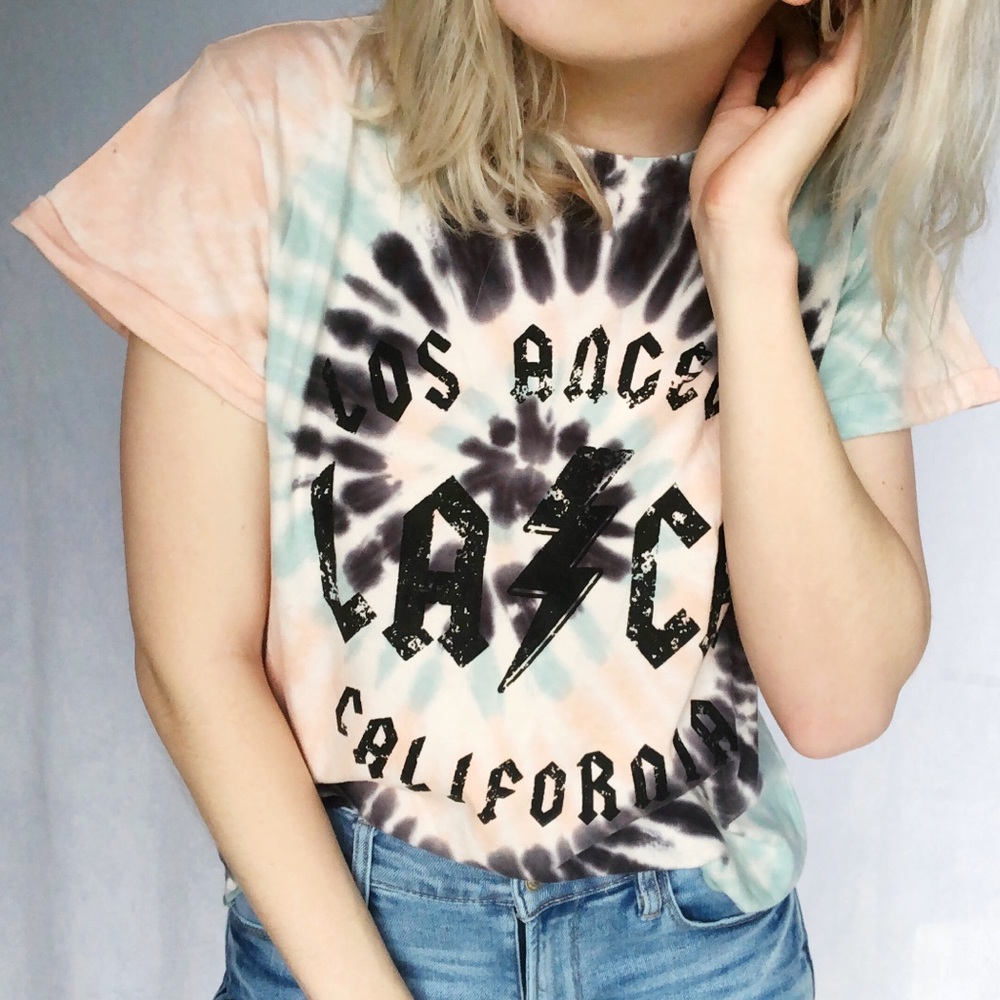 LA⚡️CA NWT Tie Dye Graphic Tee‎
